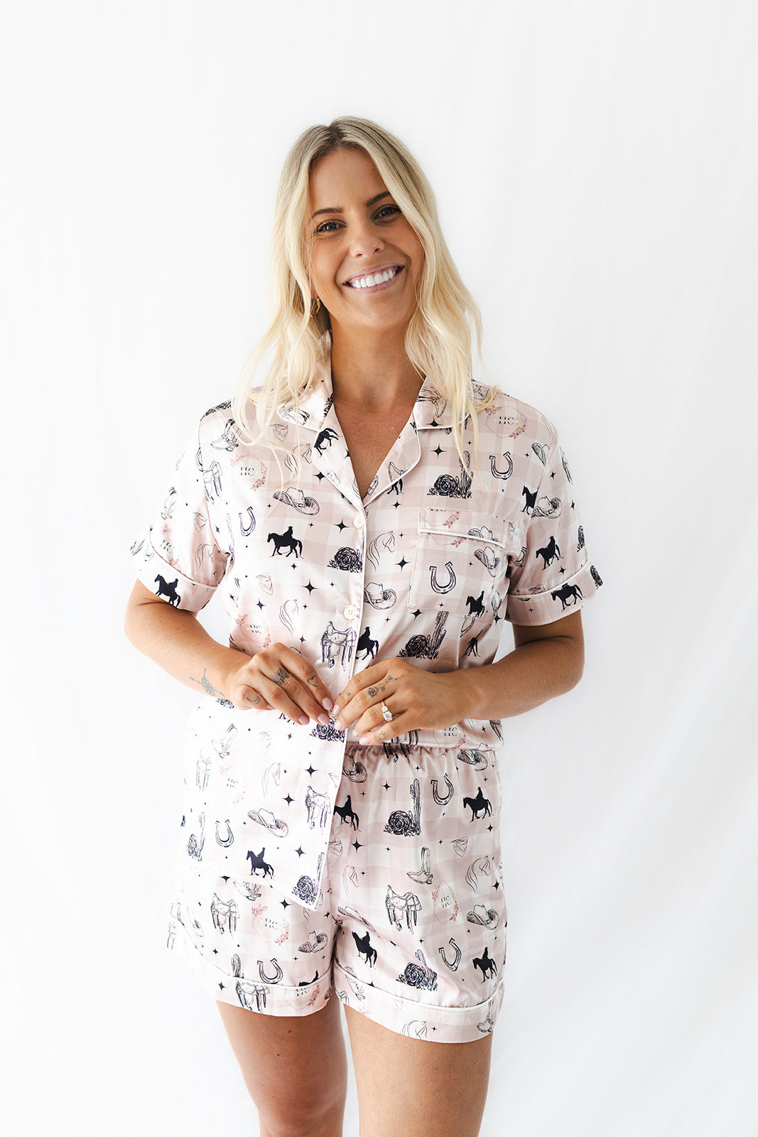 Meadow Mare Satin Short Pyjama Set