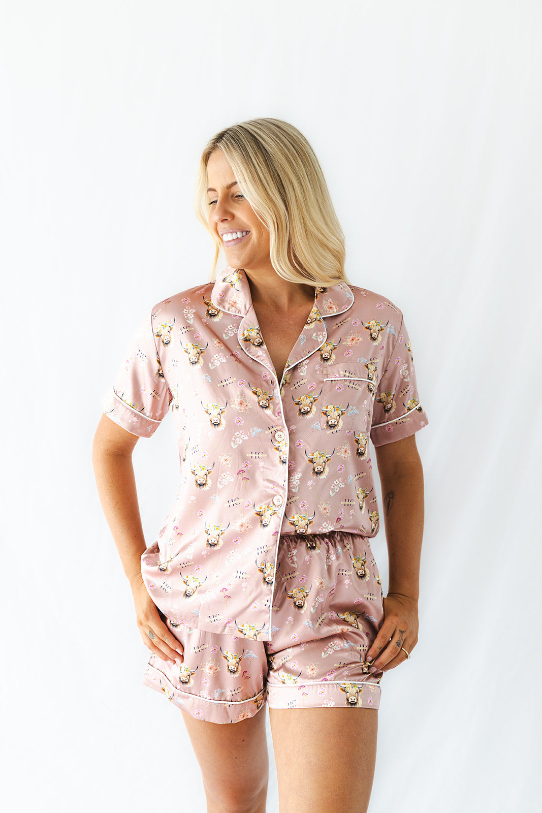Highland Hibernation Satin Short Pyjama Set - PRE ORDER Due End of November