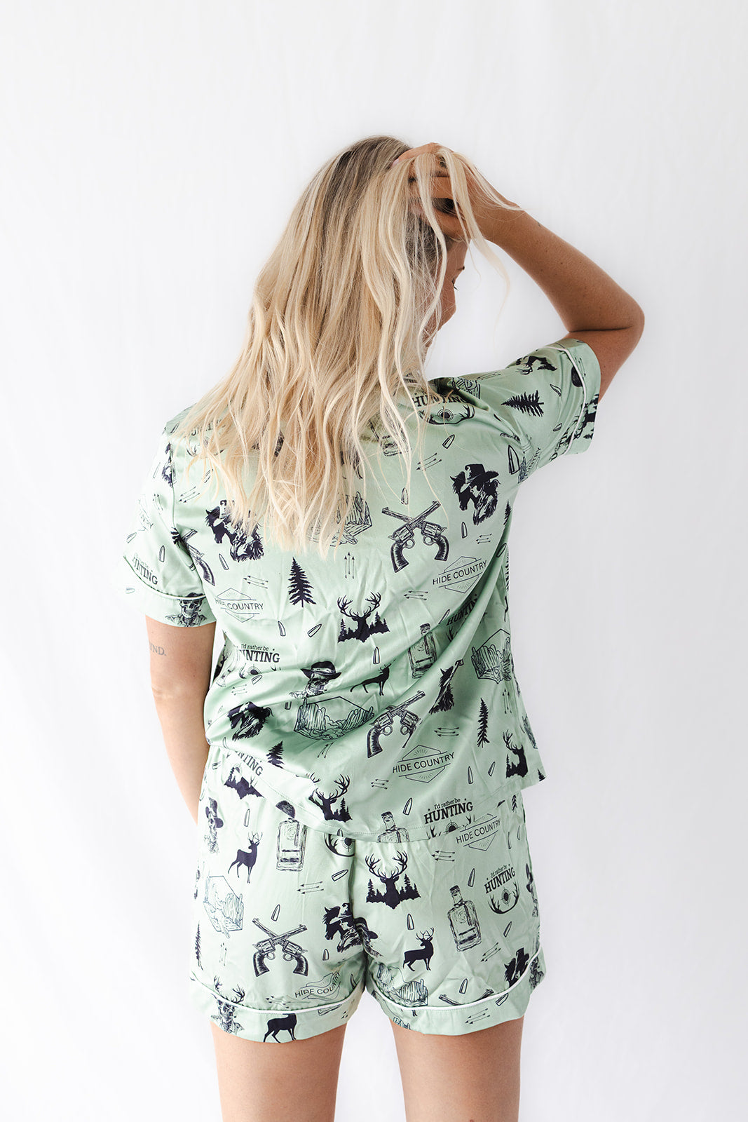 Hunting Season Satin Short Pyjama Set