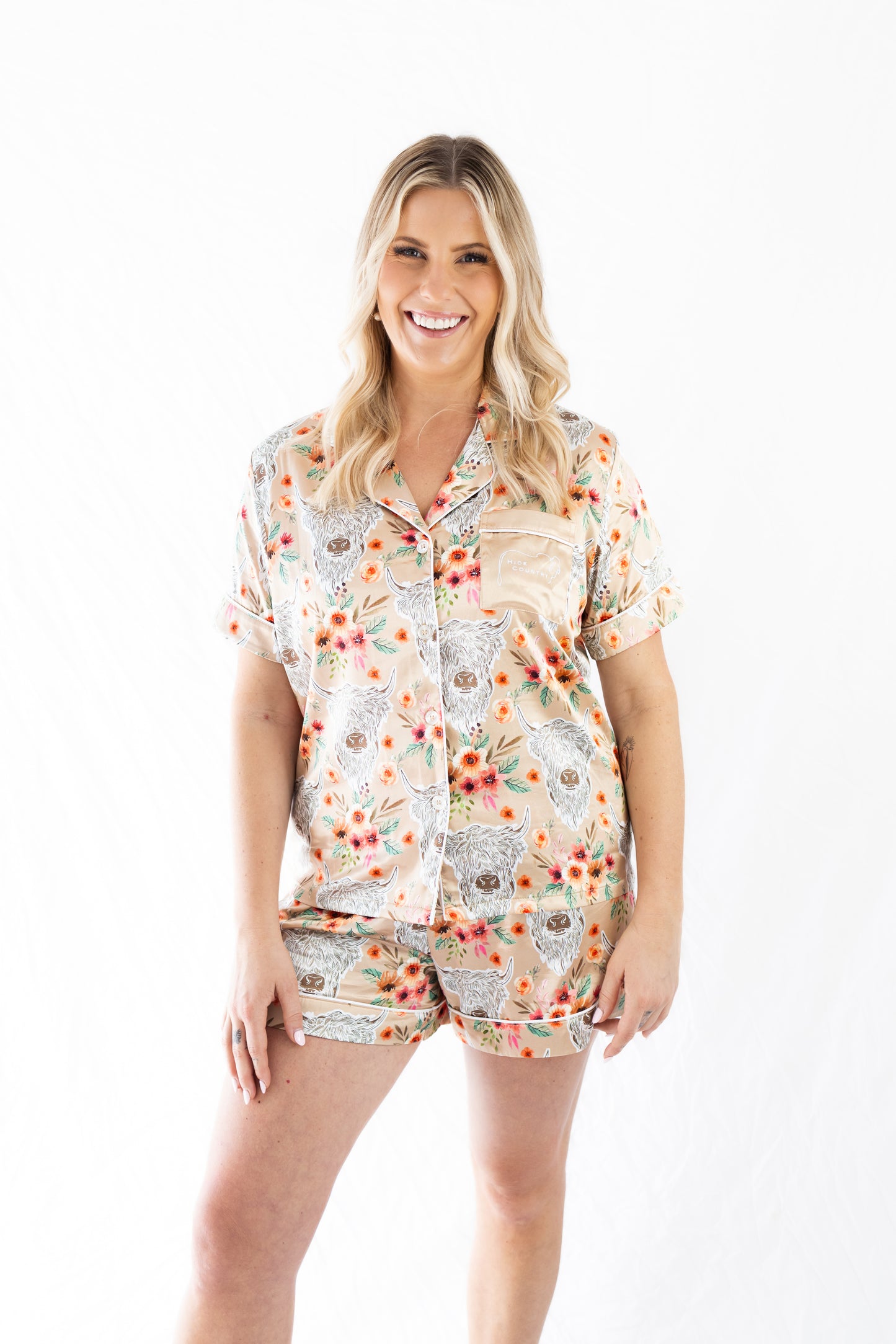 Highland Satin Short Pyjama Set