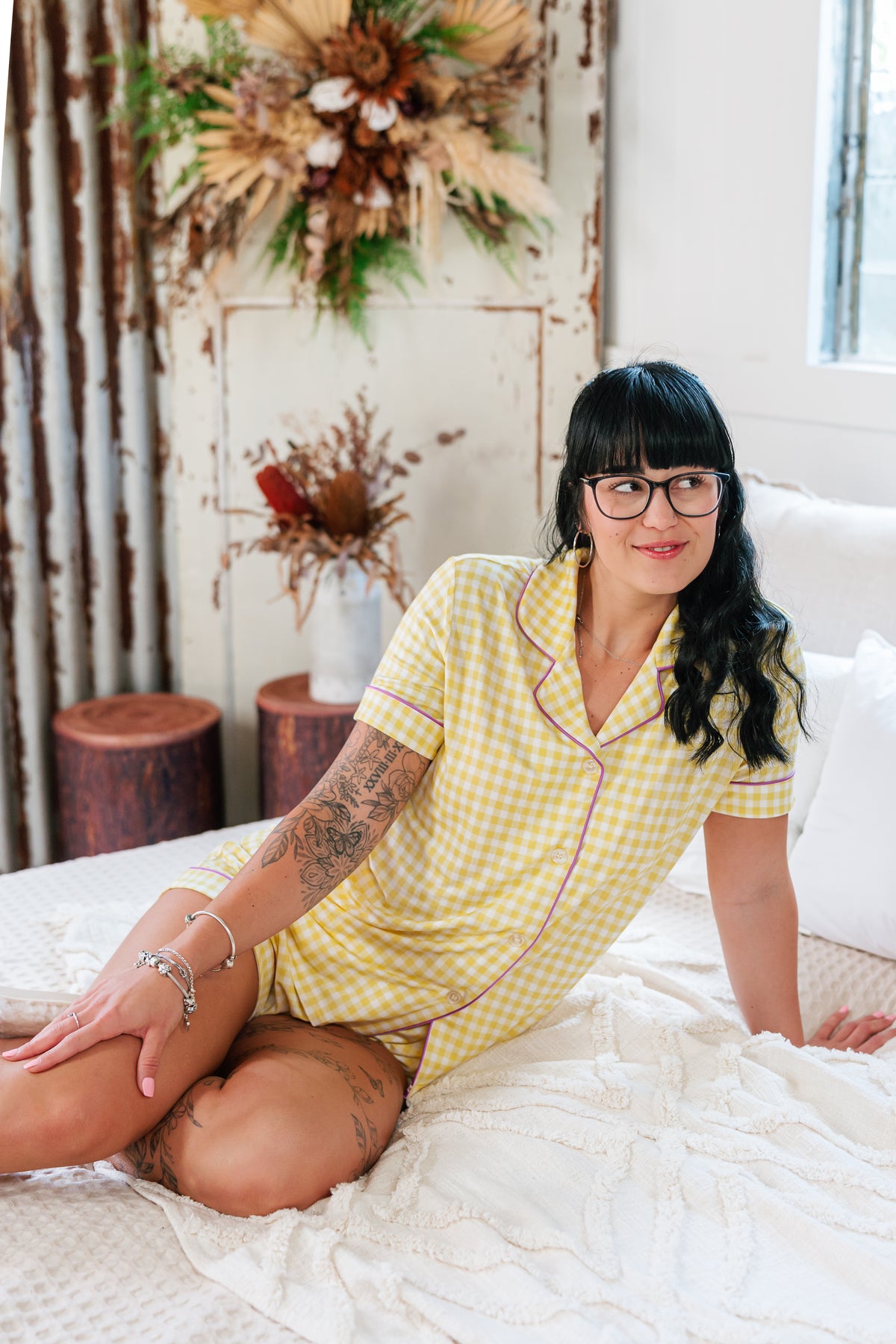 Sunshine Gingham Bamboo Pjs