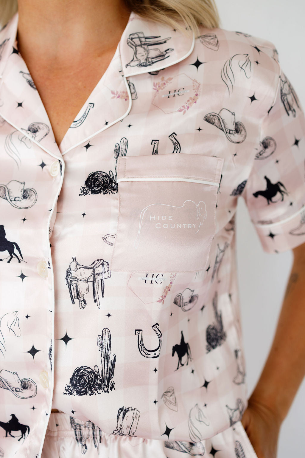 Meadow Mare Satin Short Pyjama Set