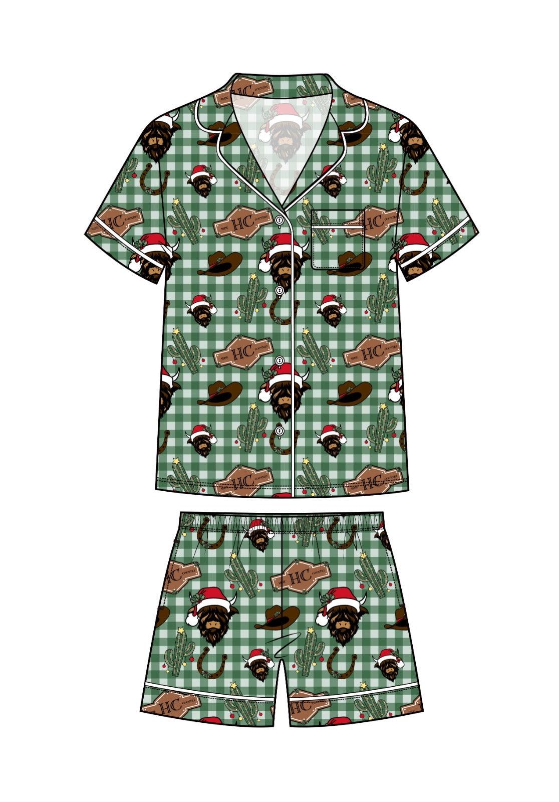 PRE ORDER - Exclusive Christmas Satin Summer Pyjamas